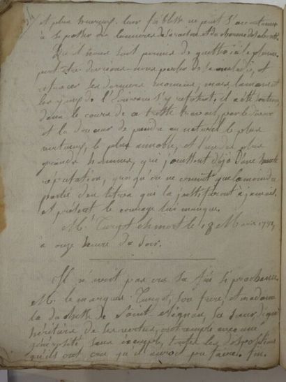 [MANUSCRIPT] DUPONT DE NEMOURS, Pierre-Samuel....