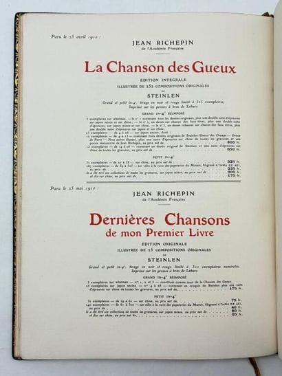 RICHEPIN, Jean et STEINLEN. La Chanson des...