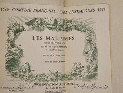 MAURIAC, François. Les Mal Aimés. Pièce en...