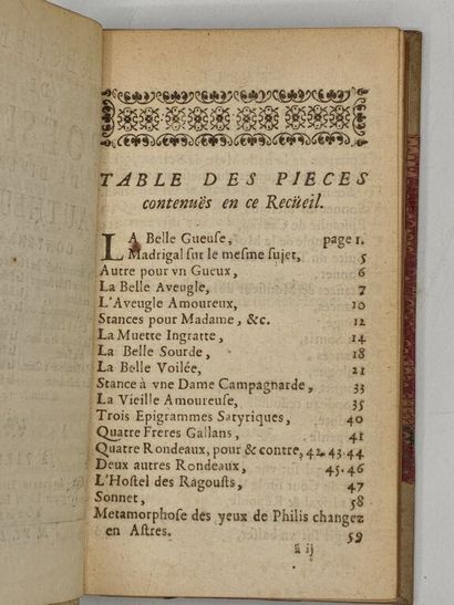 [POÉSIE GALANTE]. Recueil de poësies de divers...