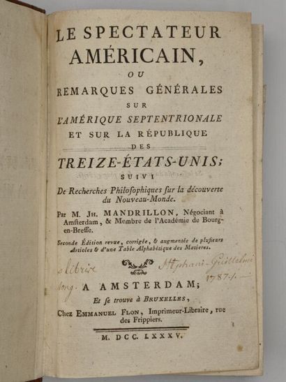 [ETATS-UNIS]MANDRILLON, Joseph. Le Spectateur...