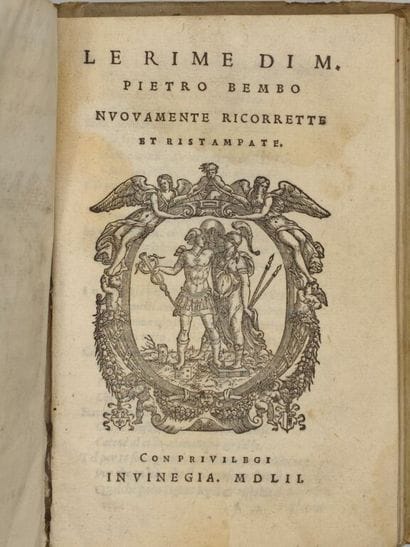 BEMBO, Pietro. Le Prose - Gli Asolani - Le...