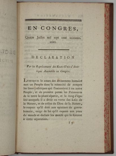 [ETATS-UNIS - FRANKLIN, Benjamin et LA ROCHEFOUCAULD,...