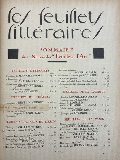 [ART DECO]. Feuillets d'art. Première année...