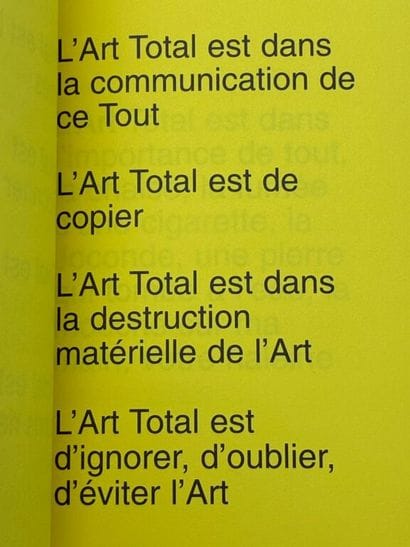 BEN. Manifeste d'Art Total.

Première édition...