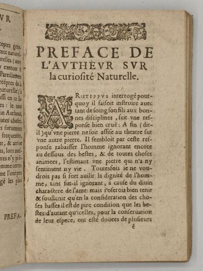 DU PLEIX, Scipion. La Curiosité naturelle...