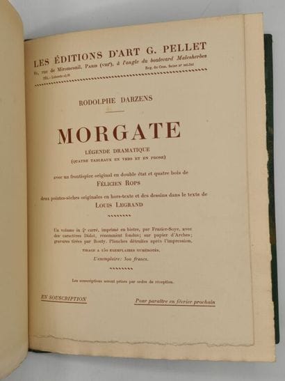 DARZENS, Rodolphe. Morgate. Légende dramatique....