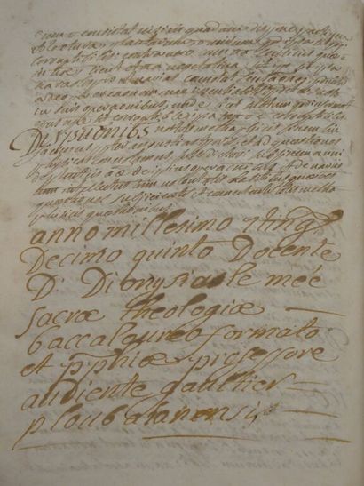 [MANUSCRIPT - BRITTANY] GAULTIER, Johannes....