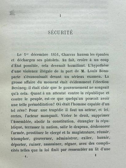 HUGO, Victor. *The Story of a Crime*. A Witness’s...