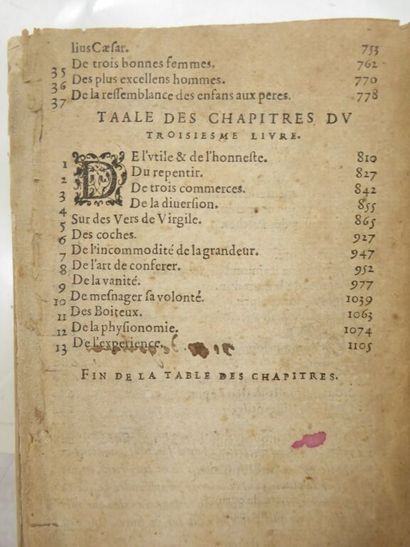 MONTAIGNE, Michel de. Les Essais de Michel...