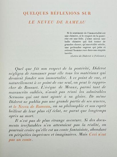 DIDEROT, Denis et NAUDIN, Bernard. Le Neveu...