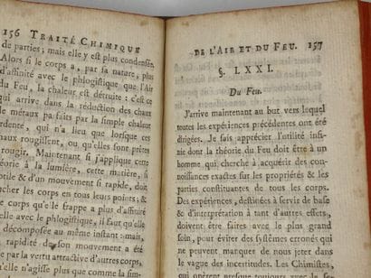 SCHEELE, Carl Wilhelm. Traité chimique de...