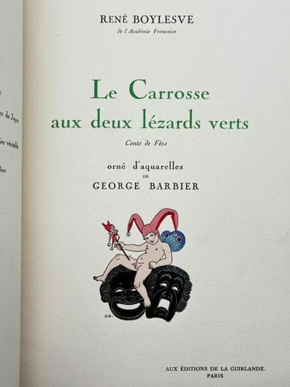 BARBIER, George et BOYLESVE, René. Le Carrosse...