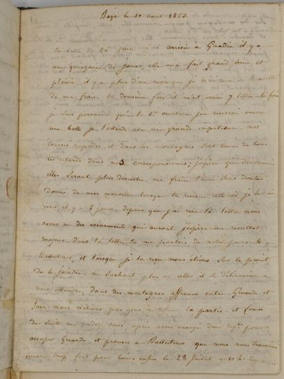 [MANUSCRIPT - NAPOLEON] GAUVILLE, Adolphe...