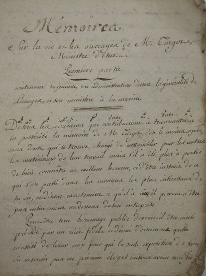 [MANUSCRIPT] DUPONT DE NEMOURS, Pierre-Samuel....