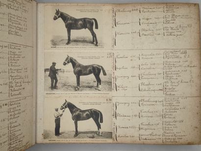 [HORSE RACING]. Handwritten and illustrated...