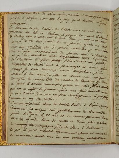 [MANUSCRIPT] GENLIS, Countess of. *The Memoirs...