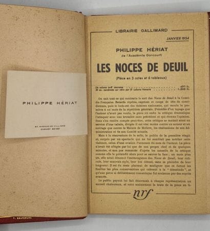 HÉRIAT, Philippe. *Les Noces de deuil*. A...