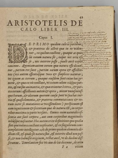 ARISTOTE - BUISSERET, Hugues. Recueil de...