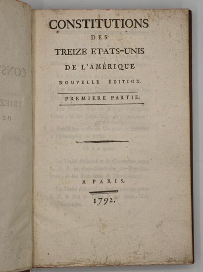 [ETATS-UNIS - FRANKLIN, Benjamin et LA ROCHEFOUCAULD,...