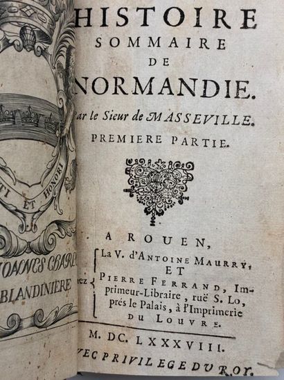 [NORMANDIE]MASSEVILLE, Louis de. Histoire...