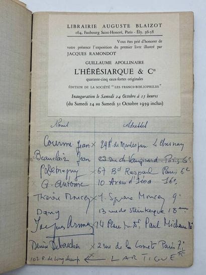 [BIBLIOPHILIE - LIVRE D'OR]. Registre de...