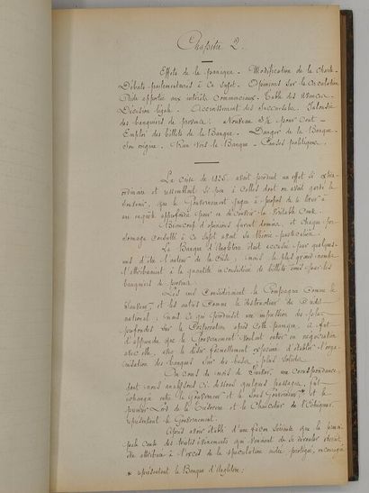 [MANUSCRIPT - FINANCE] FRANCIS, John. History...