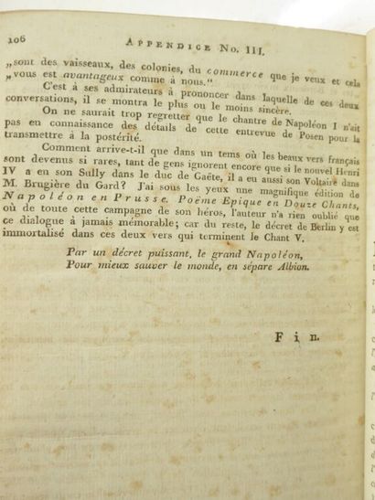 [NAPOLÉON]IVERNOIS, Francis d'. Recueil de...