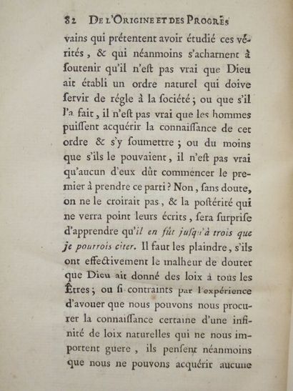 [DUPONT DE NEMOURS, Pierre-Samuel]. De l'origine...