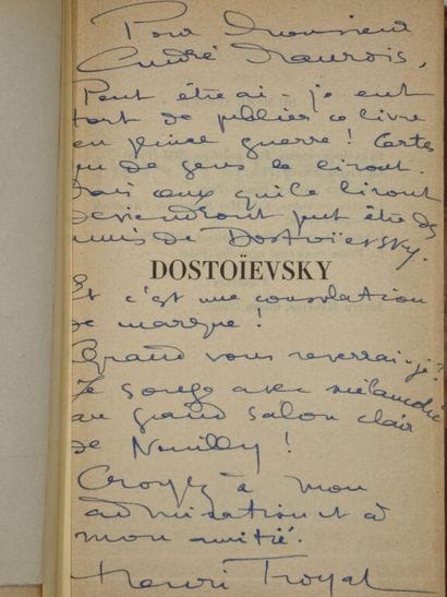 TROYAT, Henri. Dostoïevsky.

Exemplaire sur...