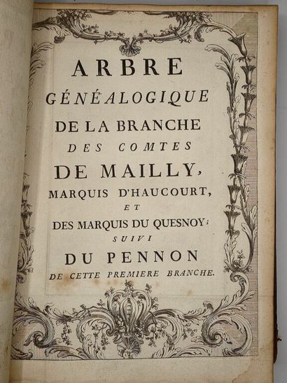 [HÉRALDIQUE - PICARDIE]. Extrait de la Généalogie...
