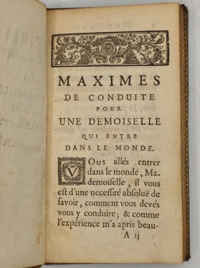 [EDUCATION - NESMOND]. Maximes de conduite...