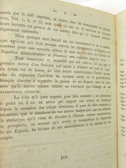 [NAPOLÉON]IVERNOIS, Francis d'. Recueil de...