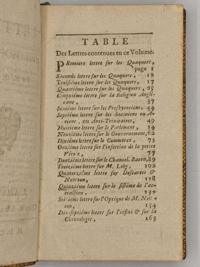 VOLTAIRE. Lettres philosophiques.

Première...