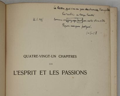 ALAIN, Émile-Auguste Chartier dit. Quatre-vingt-un...