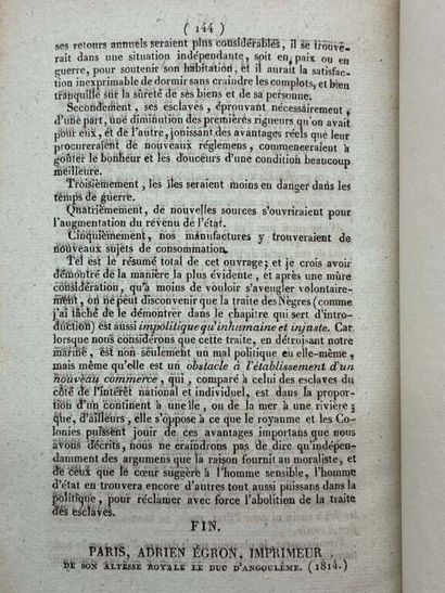 [ESCLAVAGE - ABOLITION]CLARKSON, Thomas....