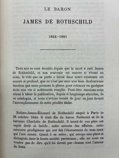 [BIBLIOPHILIE - ROTHSCHILD] PICOT, Émile....