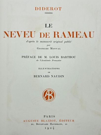 DIDEROT, Denis et NAUDIN, Bernard. Le Neveu...