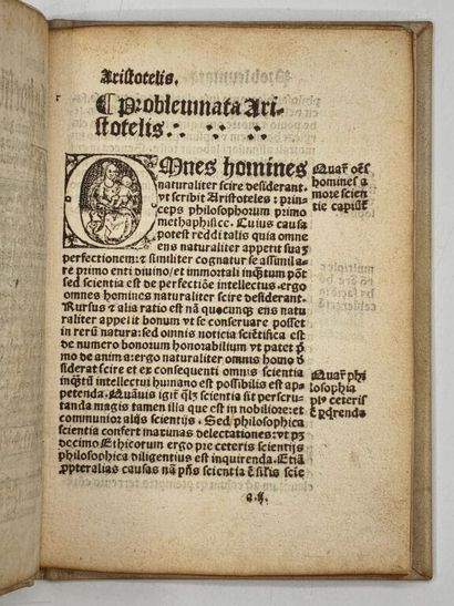 [ARISTOTE]. In hoc libro continentur Probleumata...