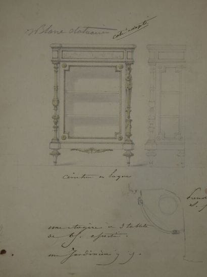 [ARTS DECORATIFS - ÉBENISTERIE]. Ensemble...