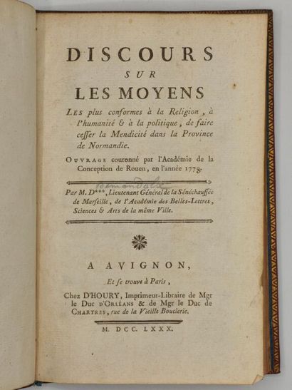 [NORMANDIE - DEMENDE DE DEMANDOLX]. Discours...