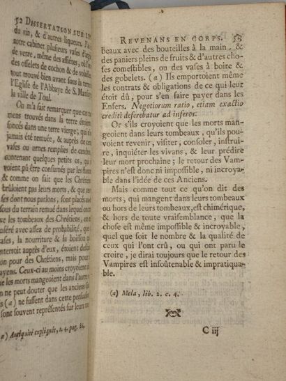 [VAMPIROLOGIE]CALMET, Augustin. Traité sur...