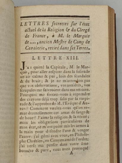 [PAMPHLETS - ANCIEN RÉGIME]. Lettres secrètes...