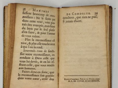 [EDUCATION - NESMOND]. Maximes de conduite...