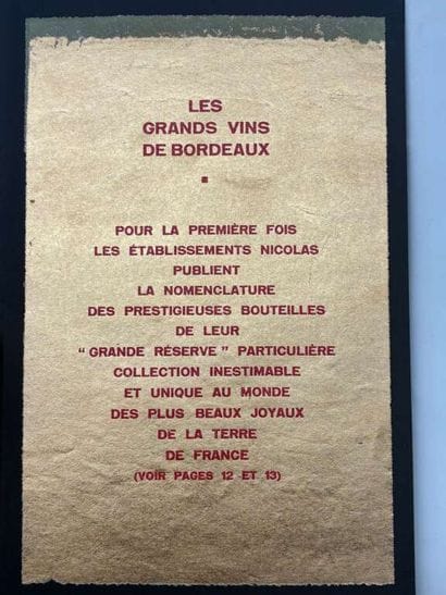 [NICOLAS - DRANSY]. Catalogue de la maison...
