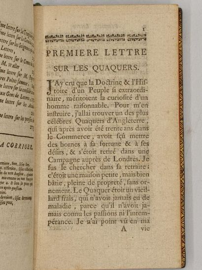 VOLTAIRE. Lettres philosophiques.

Première...