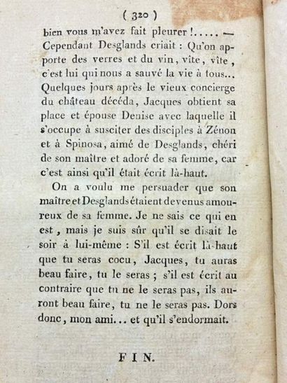 DIDEROT, Denis. Jacques le fataliste et son...