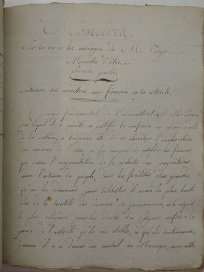 [MANUSCRIPT] DUPONT DE NEMOURS, Pierre-Samuel....