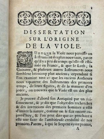 [MUSIQUE] ROUSSEAU, Jean. Traité de la viole,...