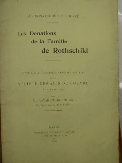[PAMPHLETS - ROTHSCHILD]. Important dossier...